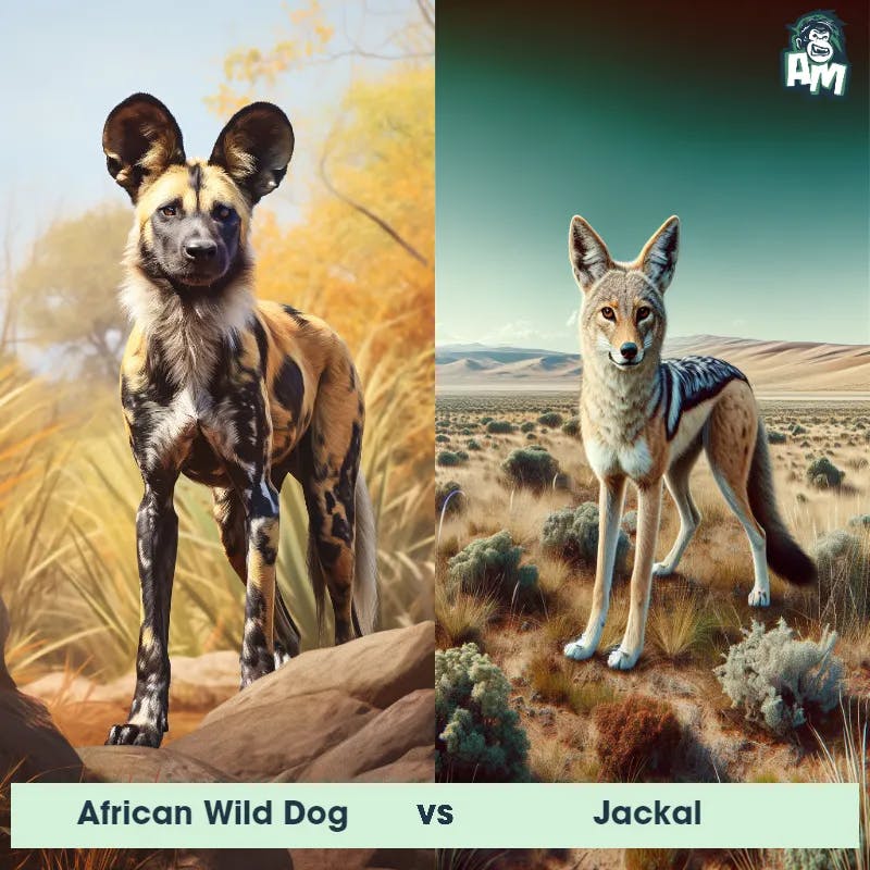African Wild Dog vs Jackal - Animal Matchup
