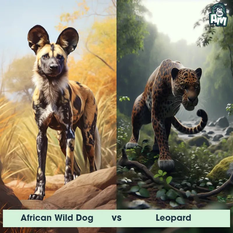 African Wild Dog vs Leopard - Animal Matchup