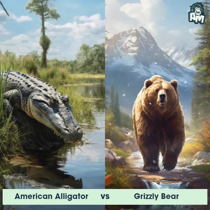 American Alligator vs Grizzly Bear - Animal Matchup
