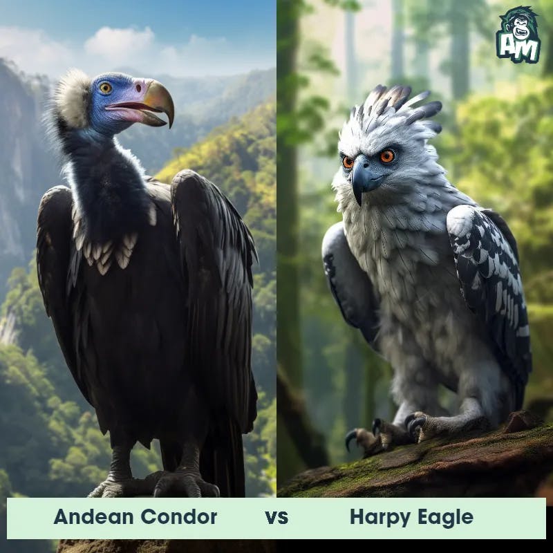 Andean Condor vs Harpy Eagle - Animal Matchup