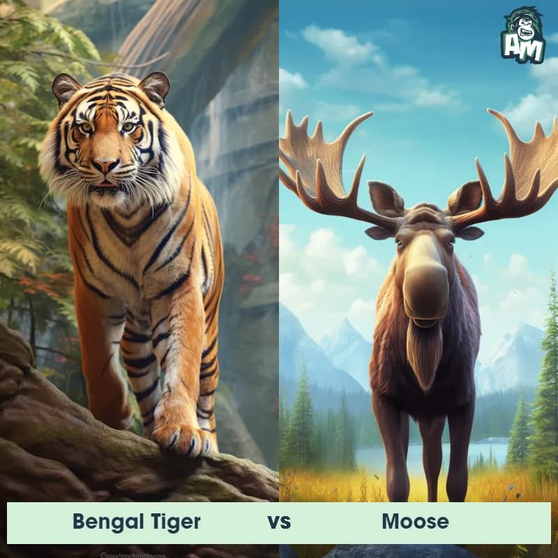 Bengal Tiger vs Moose - Animal Matchup