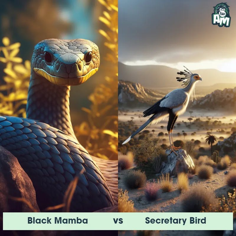 Black Mamba vs Secretary Bird - Animal Matchup