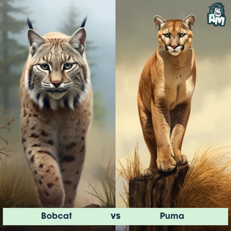 Bobcat vs Puma - Animal Matchup