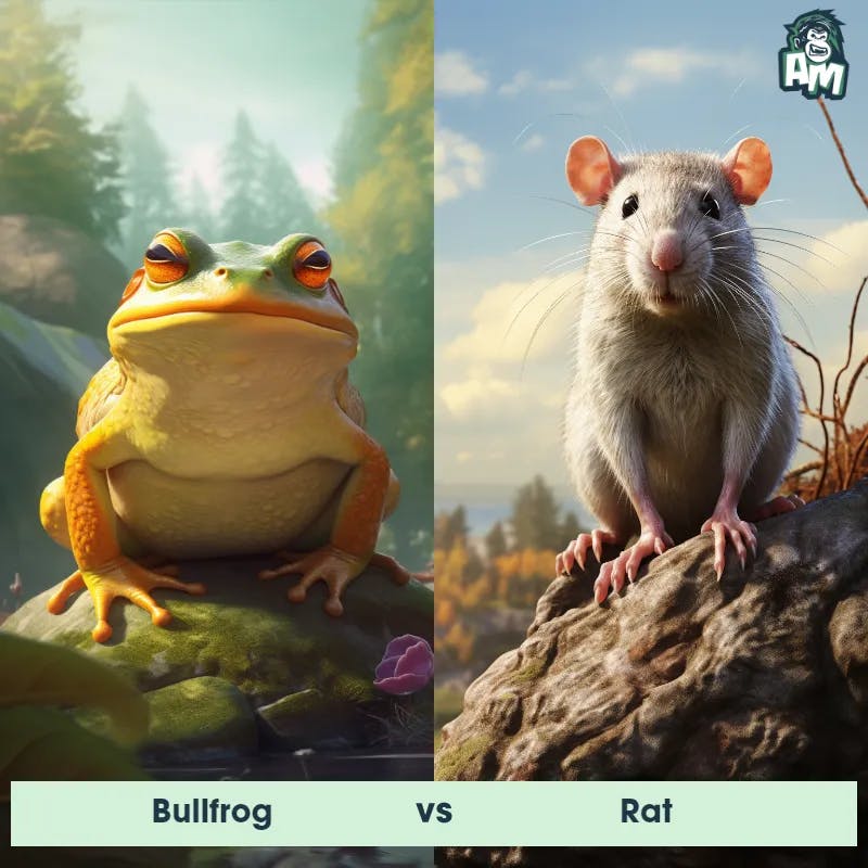 Bullfrog vs Rat - Animal Matchup