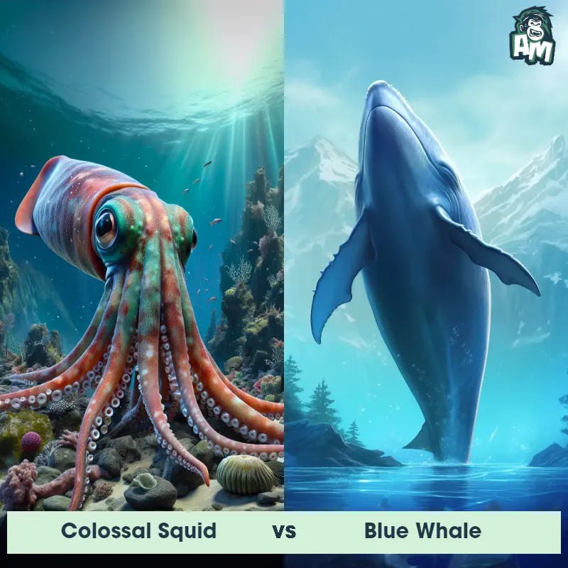 Colossal Squid vs Blue Whale - Animal Matchup