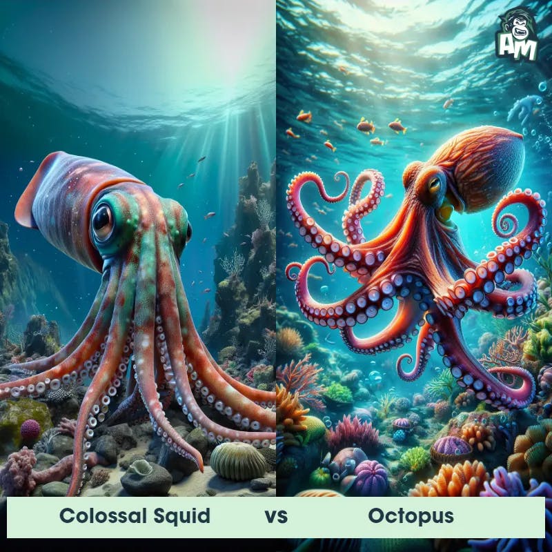 Colossal Squid vs Octopus - Animal Matchup
