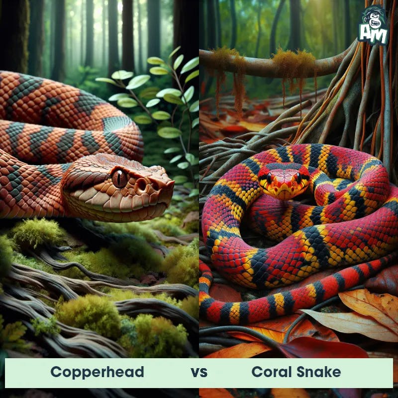 Copperhead vs Coral Snake - Animal Matchup