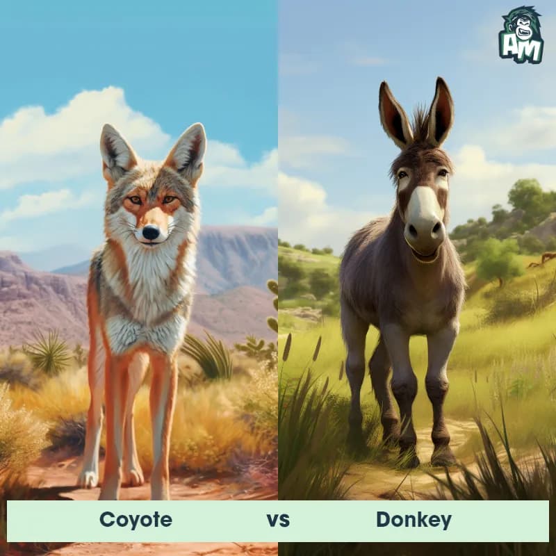 Coyote vs Donkey - Animal Matchup