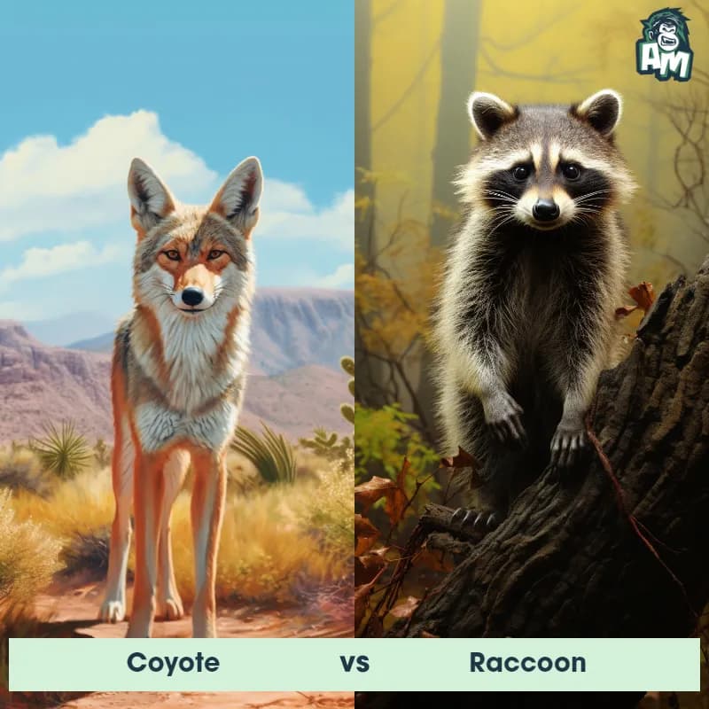 Coyote vs Raccoon - Animal Matchup