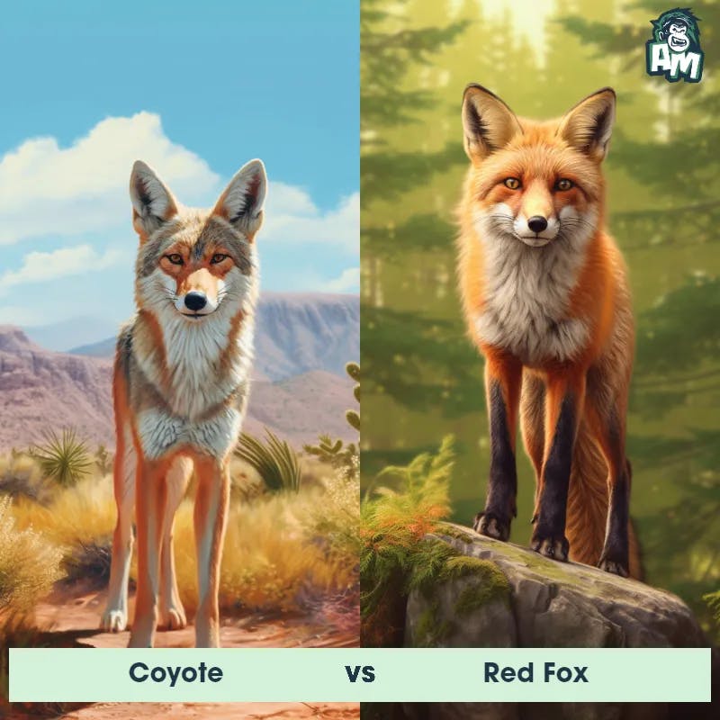 Coyote vs Red Fox - Animal Matchup