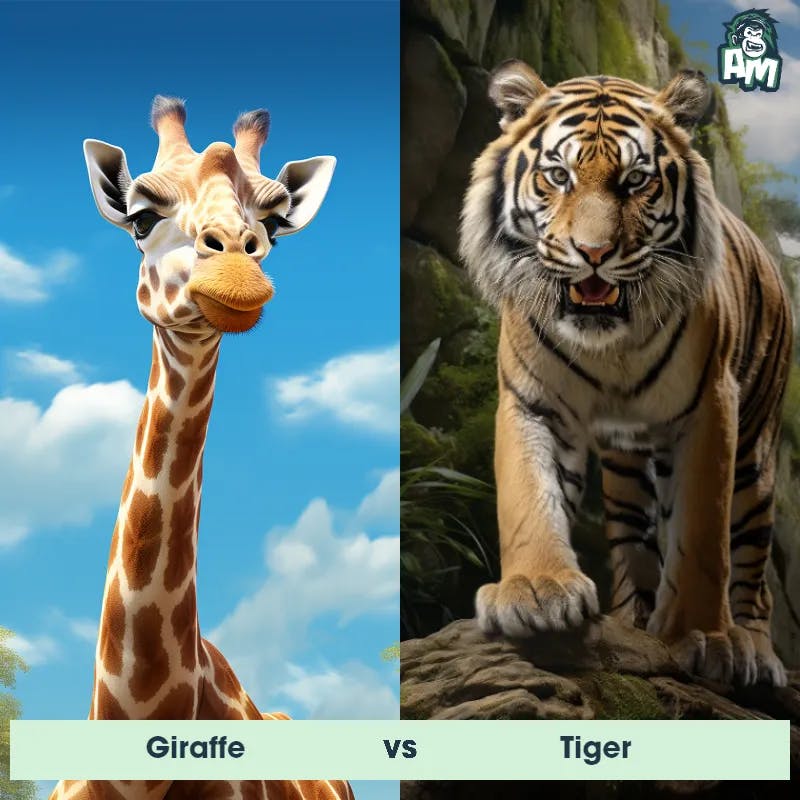 Giraffe vs Tiger - Animal Matchup