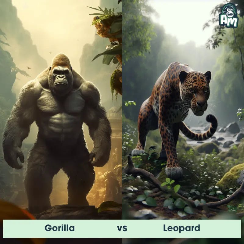 Gorilla vs Leopard - Animal Matchup