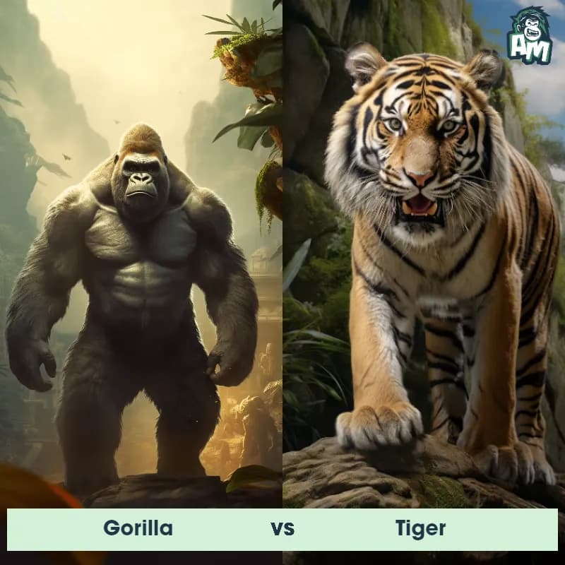 Gorilla vs Tiger - Animal Matchup