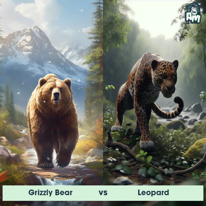 Grizzly Bear vs Leopard - Animal Matchup