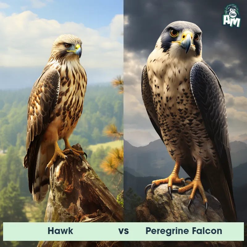 Hawk vs Peregrine Falcon - Animal Matchup