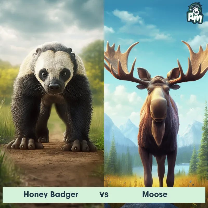 Honey Badger vs Moose - Animal Matchup