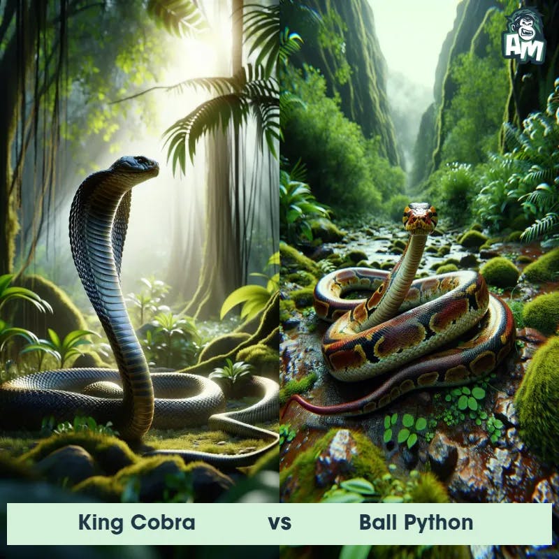 King Cobra vs Ball Python - Animal Matchup