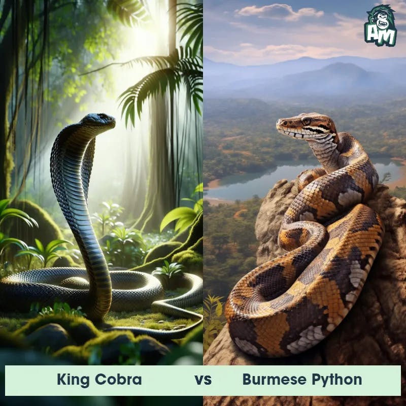 King Cobra vs Burmese Python - Animal Matchup