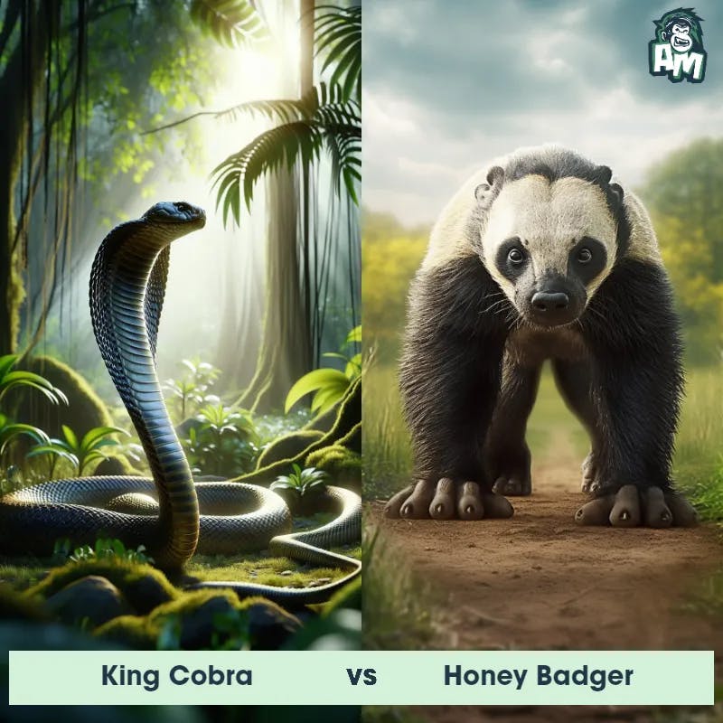 King Cobra vs Honey Badger - Animal Matchup
