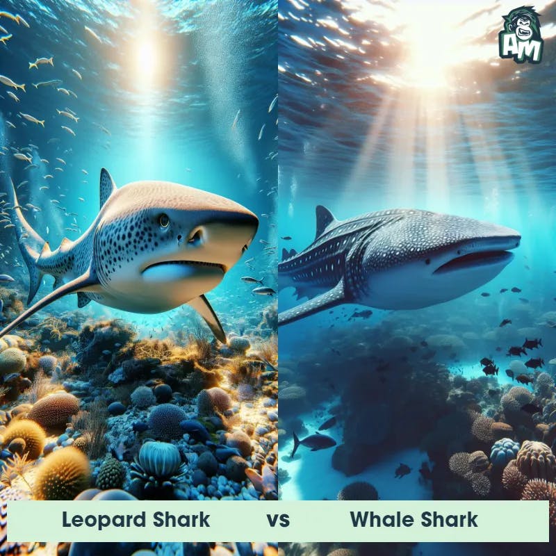 Leopard Shark vs Whale Shark - Animal Matchup