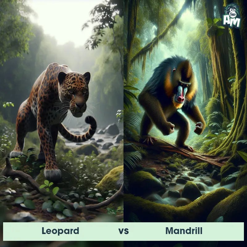 Leopard vs Mandrill - Animal Matchup