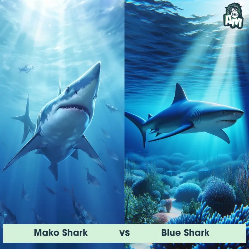 Mako Shark vs Blue Shark - Animal Matchup