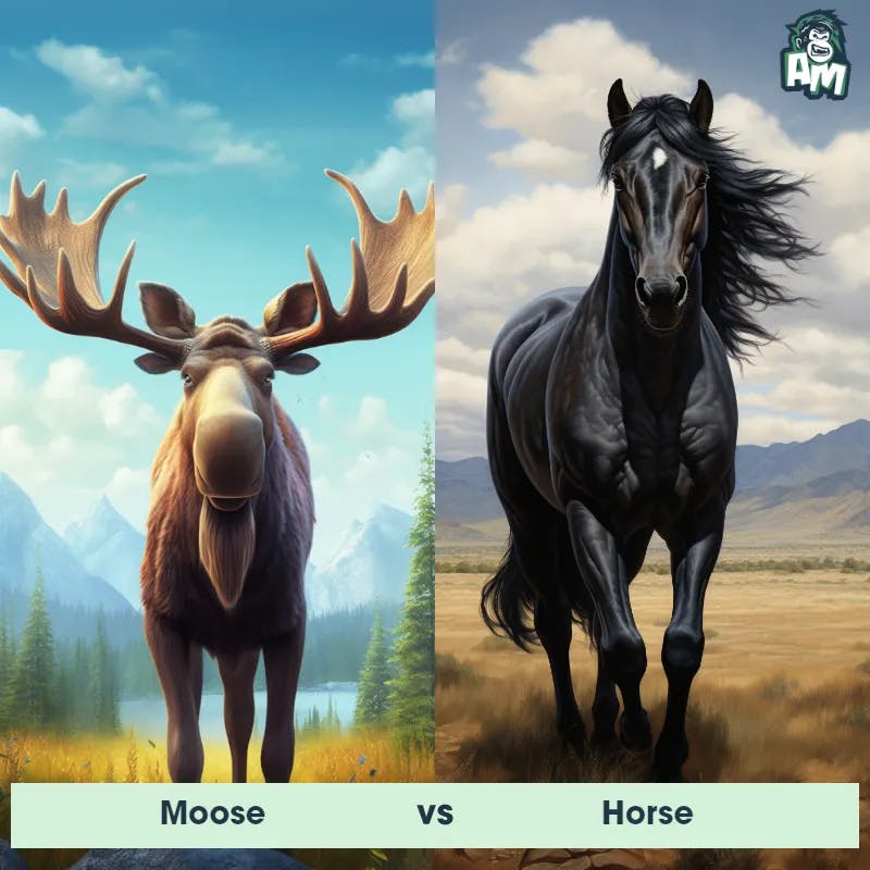 Moose vs Horse - Animal Matchup