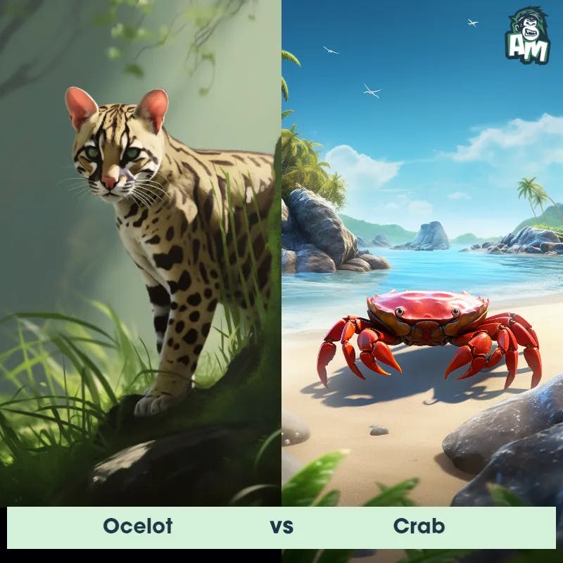 Ocelot vs Crab - Animal Matchup