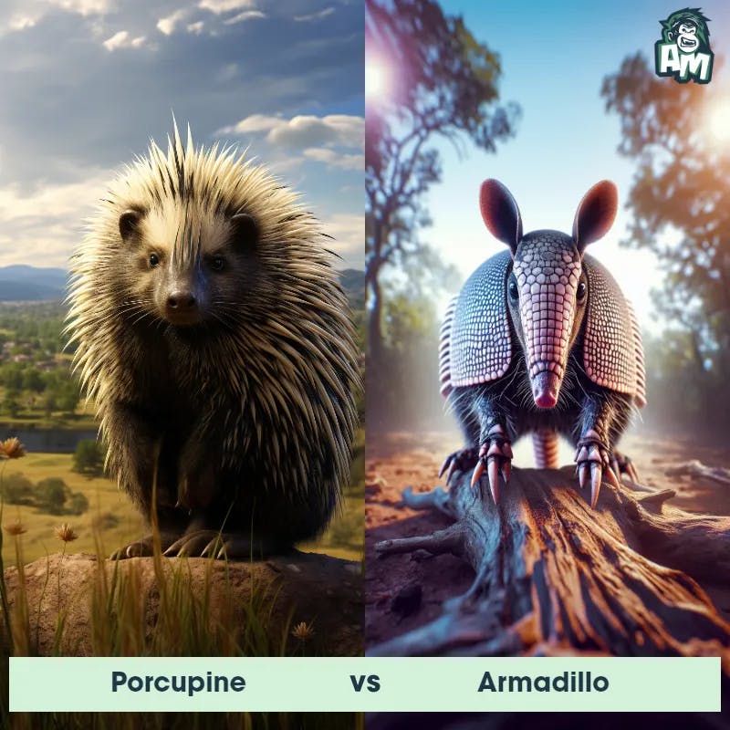 Porcupine vs Armadillo - Animal Matchup