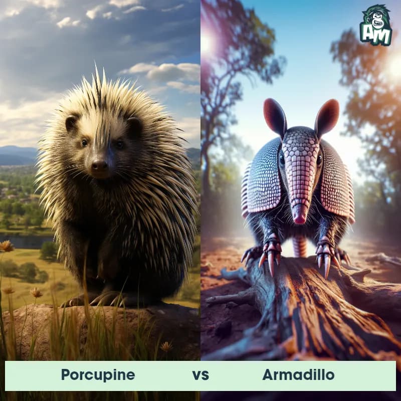 Porcupine vs Armadillo - Animal Matchup