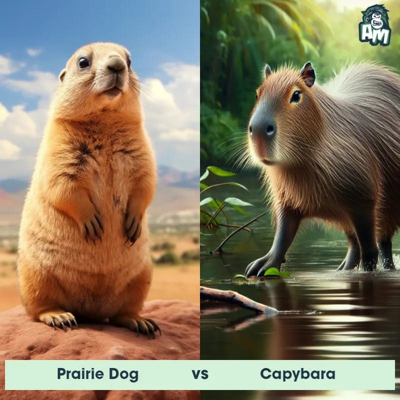 Prairie Dog vs Capybara - Animal Matchup