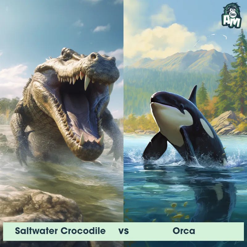 Saltwater Crocodile vs Orca - Animal Matchup