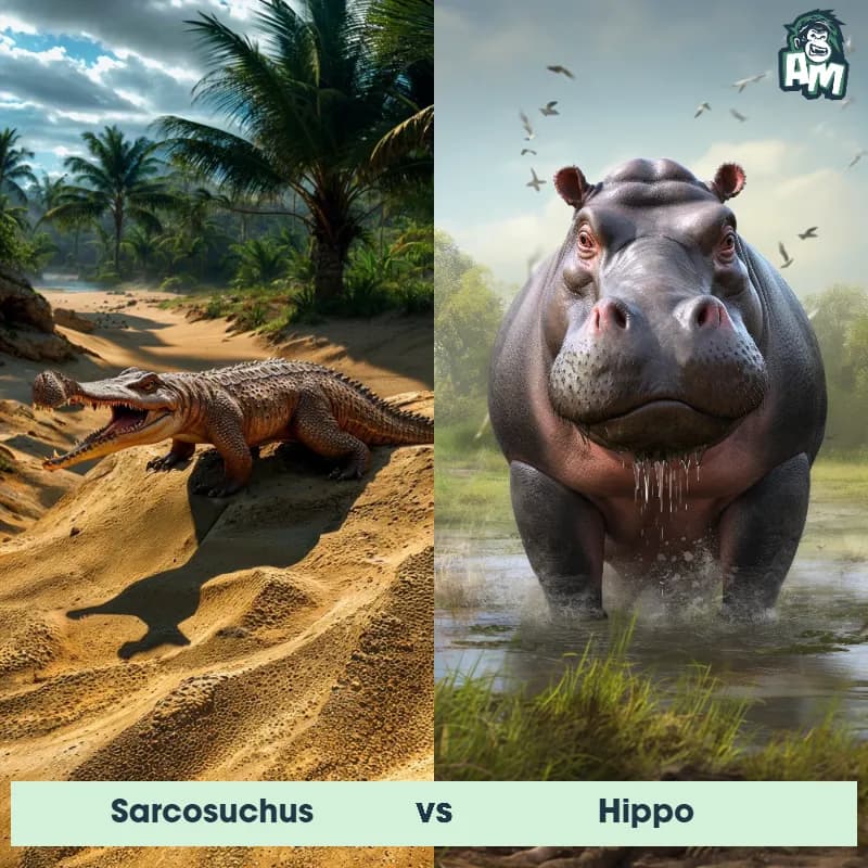 Sarcosuchus vs Hippo - Animal Matchup