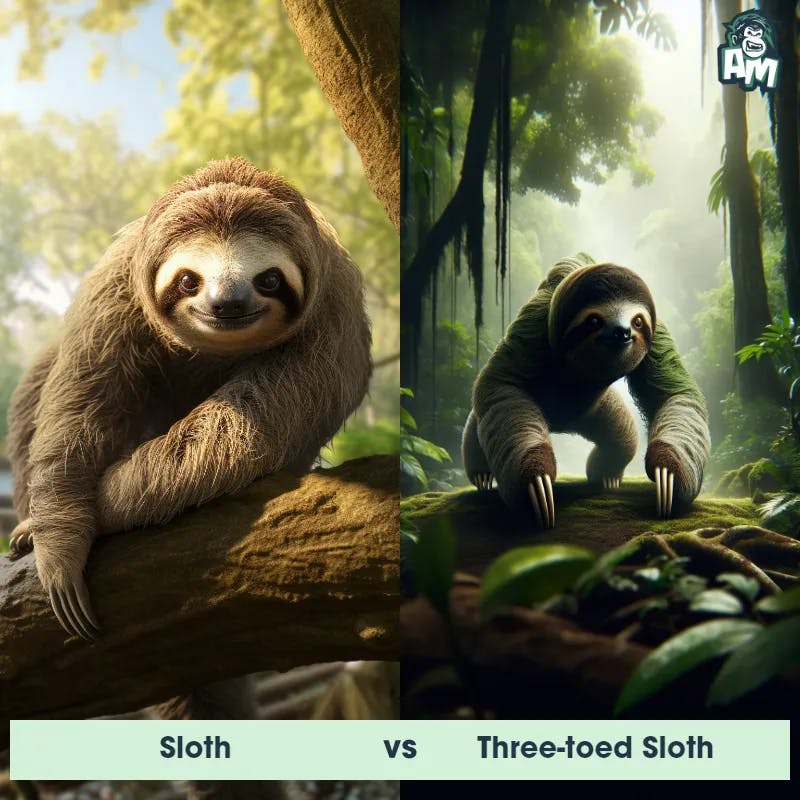 Sloth vs Three-Toed Sloth - Animal Matchup
