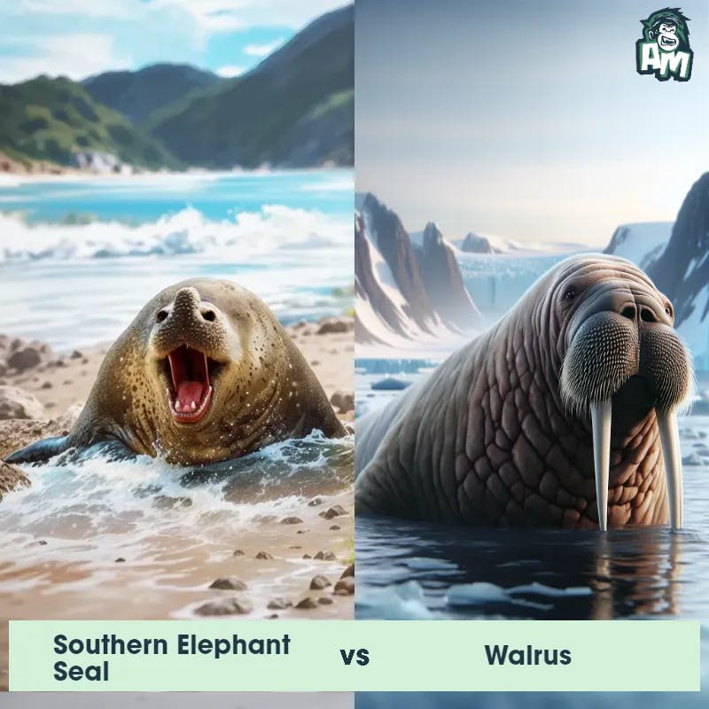 Southern Elephant Seal vs Walrus - Animal Matchup