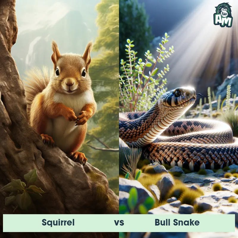 Squirrel vs Bull Snake - Animal Matchup