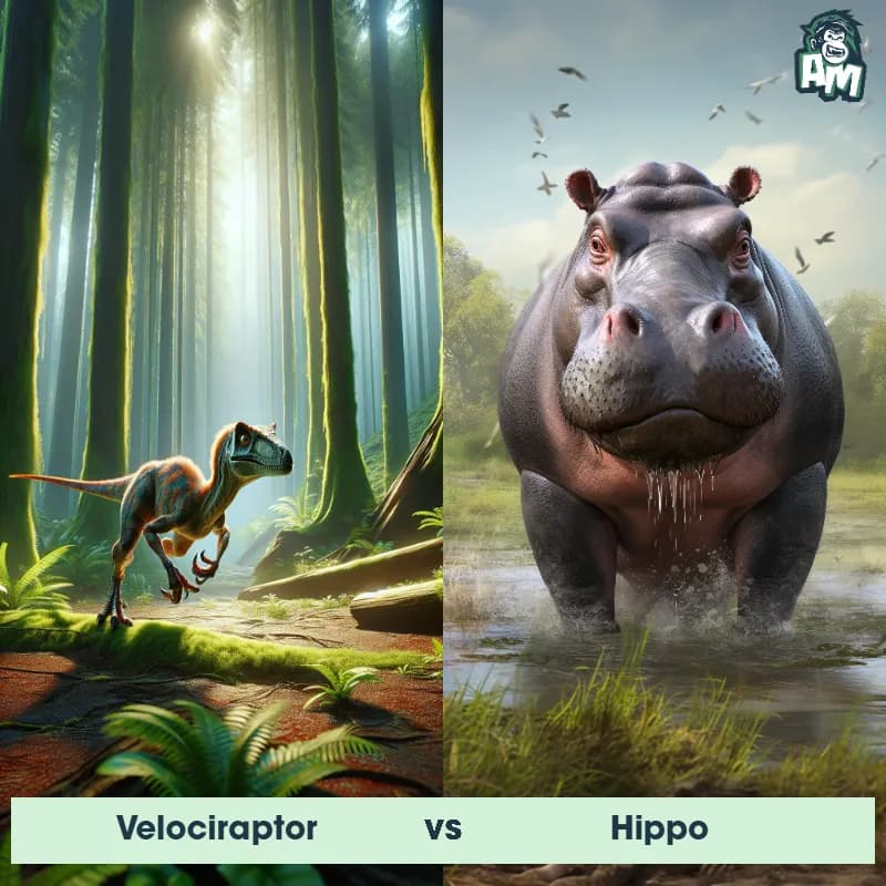 Velociraptor vs Hippo - Animal Matchup