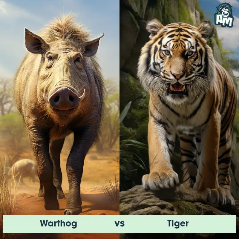 Warthog vs Tiger - Animal Matchup