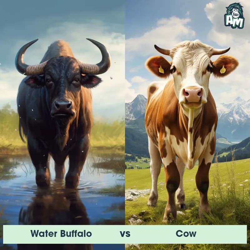 Water Buffalo vs Cow - Animal Matchup