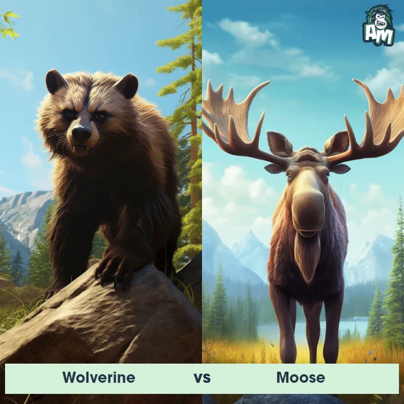 Wolverine vs Moose - Animal Matchup
