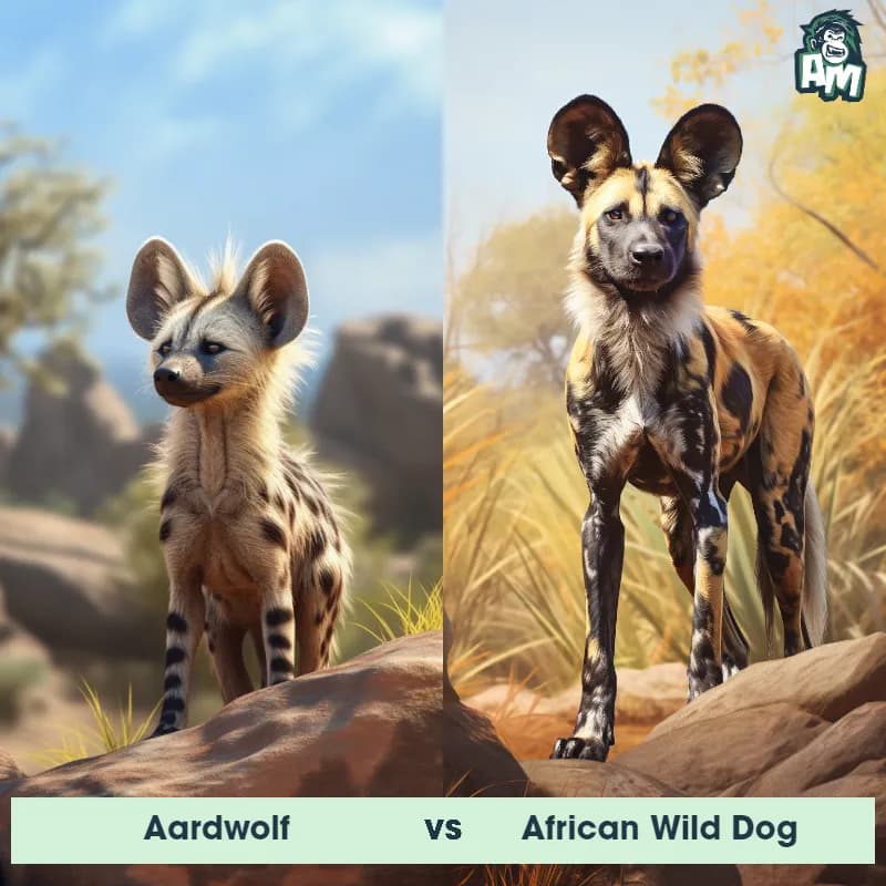Aardwolf vs African Wild Dog - Animal Matchup Aardwolf vs African Wild Dog - Animal Matchup