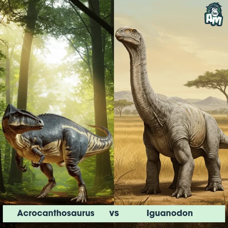 Acrocanthosaurus vs Iguanodon - Animal Matchup Acrocanthosaurus vs Iguanodon - Animal Matchup