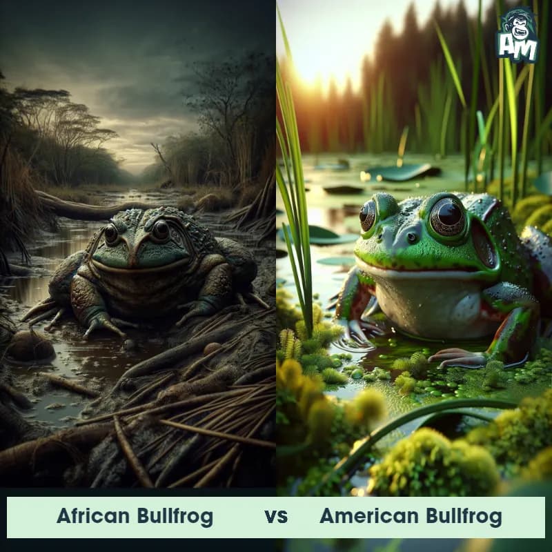 African Bullfrog vs American Bullfrog - Animal Matchup African Bullfrog vs American Bullfrog - Animal Matchup
