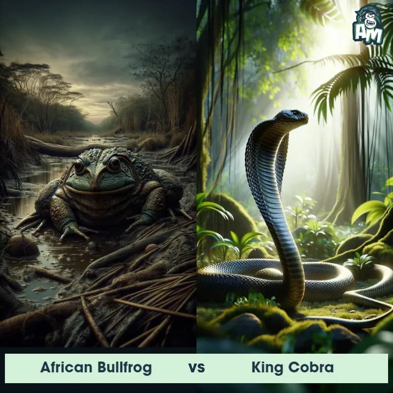 African Bullfrog vs King Cobra - Animal Matchup African Bullfrog vs King Cobra - Animal Matchup