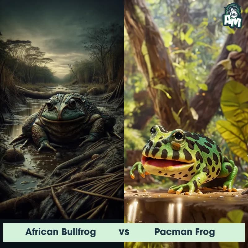 African Bullfrog vs Pacman Frog - Animal Matchup African Bullfrog vs Pacman Frog - Animal Matchup