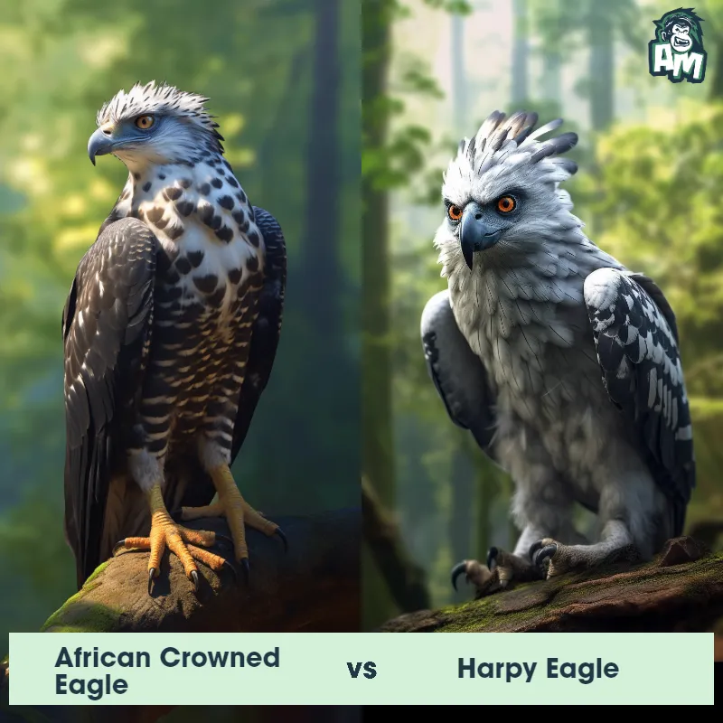 African Crowned Eagle vs Harpy Eagle - Animal Matchup African Crowned Eagle vs Harpy Eagle - Animal Matchup