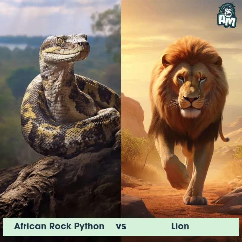 African Rock Python vs Lion - Animal Matchup African Rock Python vs Lion - Animal Matchup