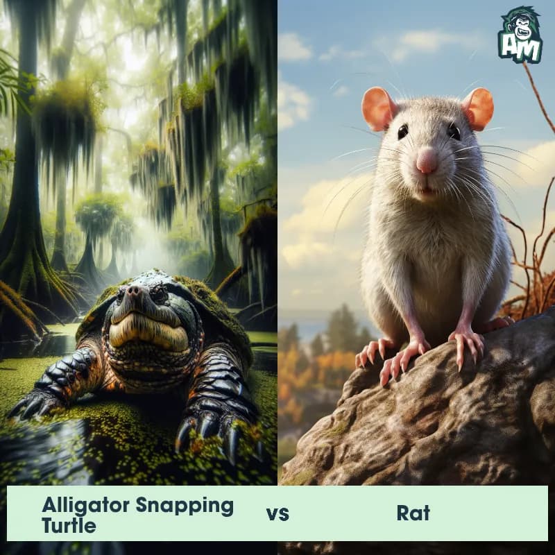 Alligator Snapping Turtle vs Rat - Animal Matchup Alligator Snapping Turtle vs Rat - Animal Matchup