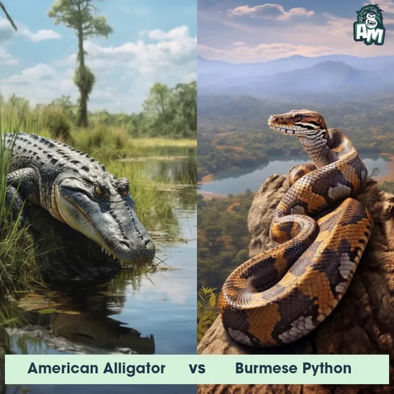 American Alligator vs Burmese Python - Animal Matchup American Alligator vs Burmese Python - Animal Matchup