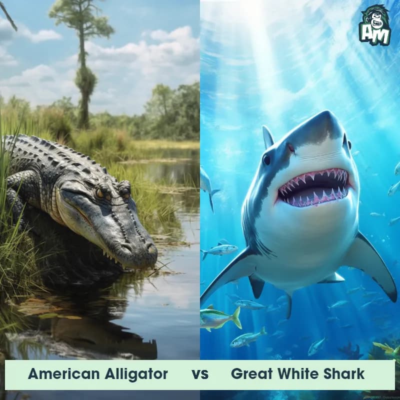 American Alligator vs Great White Shark - Animal Matchup American Alligator vs Great White Shark - Animal Matchup